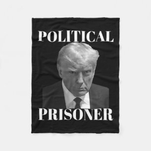 Prisoner Donald J. Trump Black & White Mugshot Fleece Blanket