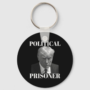 Prisoner Donald J. Trump Black & White Mugshot Key Ring