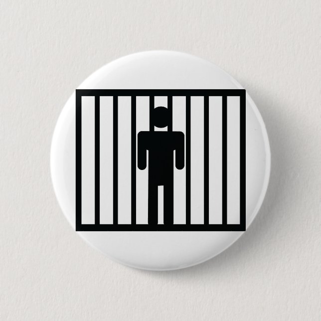 prisoner icon 6 cm round badge (Front)