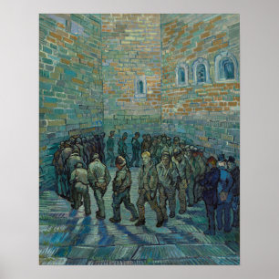 Prisoners Exercising 1890 by Vincent van Gogh Poster