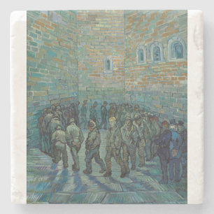 Prisoners Exercising 1890 by Vincent van Gogh Stone Coaster