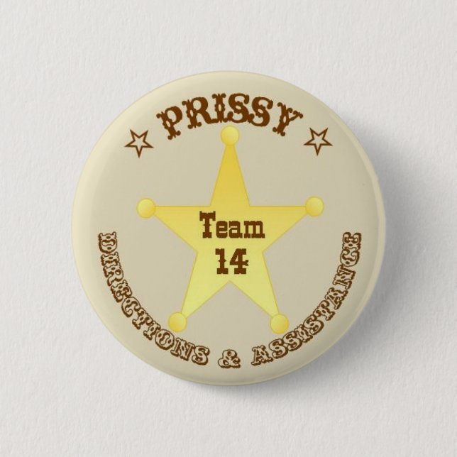 Prissy 2 6 cm round badge (Front)