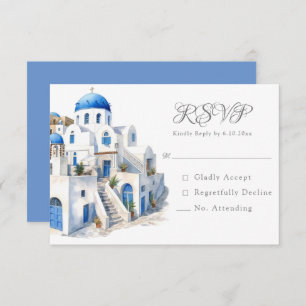 Pristine Blue and White Santorini RSVP