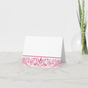 Pristine Pink/Red Stationary and Thank You Cards