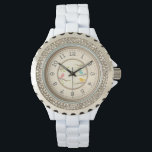 Pristine White Rhinestone Watch - Elegant Newlywed<br><div class="desc">Celebrate a fresh start with this stunning pristine white wrist watch. Adorned with a dazzling crystal-encrusted bezel, this timepiece captures the essence of bridal elegance and modern sophistication. Designed as a meaningful engagement gift for newlyweds, it combines a crisp white link bracelet with a classic vintage-style dial. This luminous rhinestone...</div>