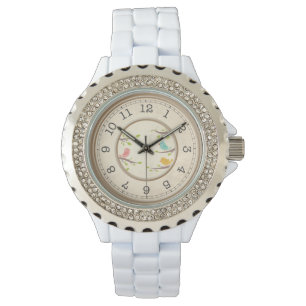 Pristine White Rhinestone Watch - Elegant Newlywed