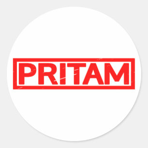 Pritam Stamp Classic Round Sticker