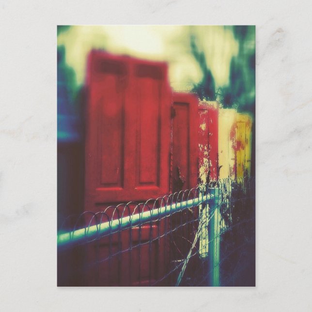 Privacy Fence Doors Postcard (Front)