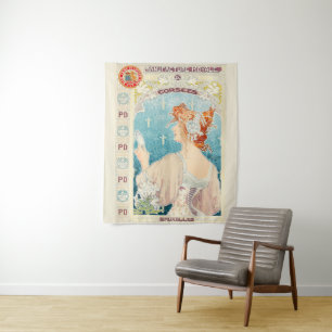 Privat Livemont - Real Manufacture of Corsets Tapestry