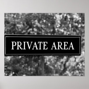 PRIVATE AREA Sign