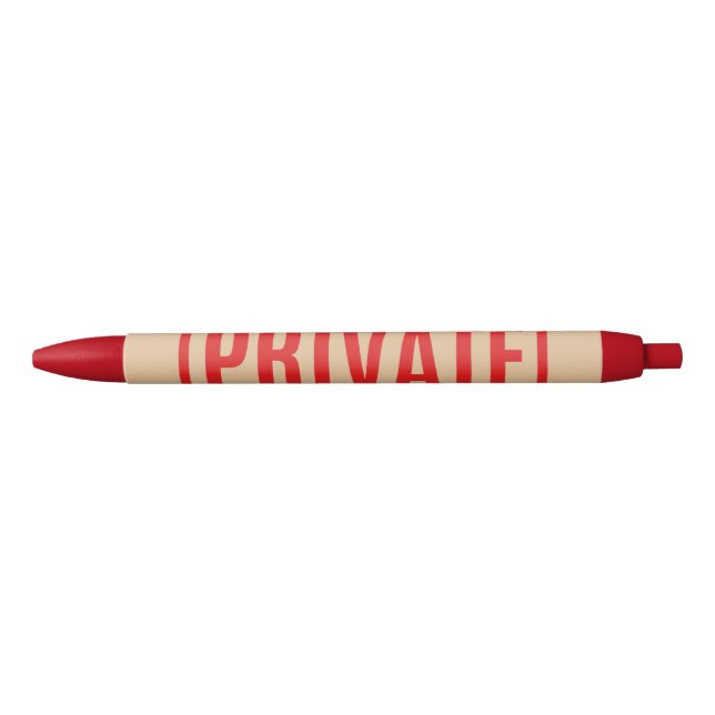 Private Black Ink Pen (Front)