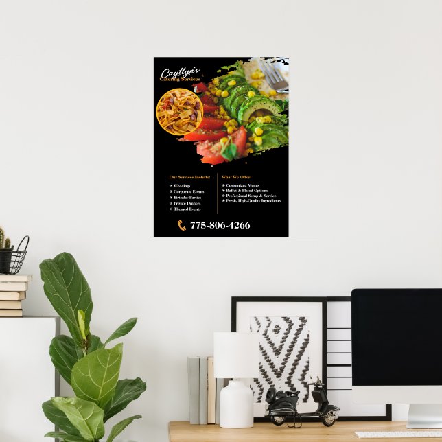 Private Catering Services Custom Poster (Home Office)