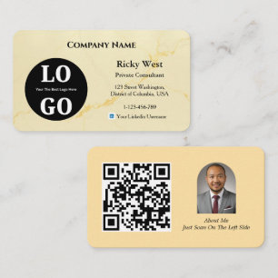 Private Clinic Business Card Custom Logo Gold