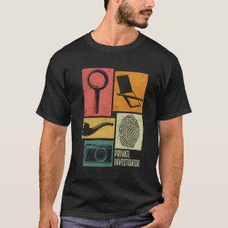 Private Detective Crime Investigator Silhouettes T-Shirt
