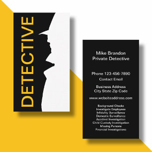 Private Detective Investigator Business Card
