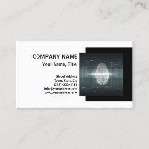 Private Detective Investigator Fingerprint Card