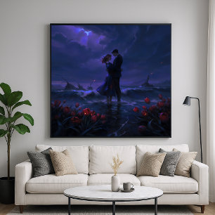 Private Embrace - Romantic Impressionism Art Poster