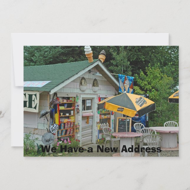 Private funny Change of Address Card - Northwoods (Front)
