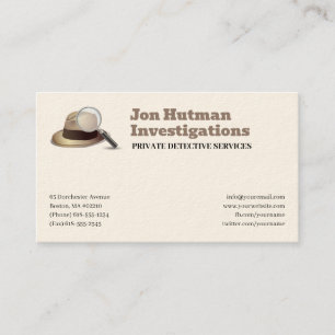 Private Investigat Detective Professional Business Card