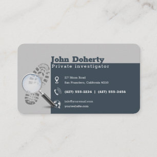 Private Investigat   Detective Professional Business Card