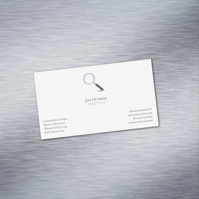 Private Investigat | Detective Professional Magnetic Business Card (In Situ)
