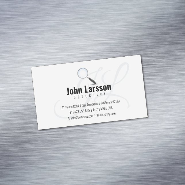 Private Investigat | Detective Professional Magnetic Business Card (In Situ)
