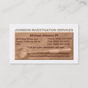 Private Investigation Business Card