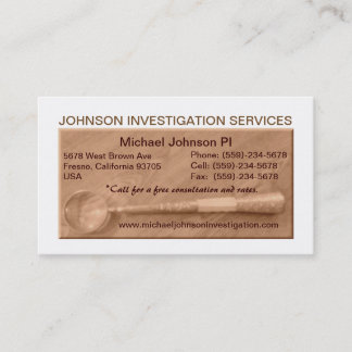 Private Investigation Business Card