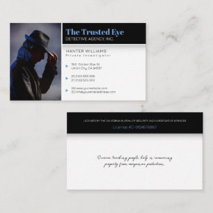 Private Investigations Detective Professional Business Card