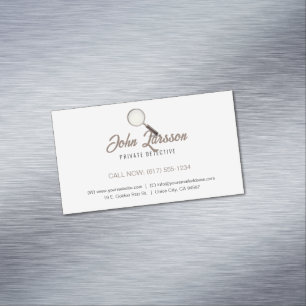 Private Investigations   Detective Professional  Magnetic Business Card