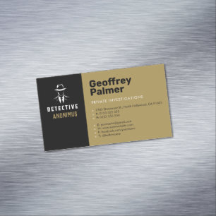 Private Investigations Detective Professional Magnetic Business Card