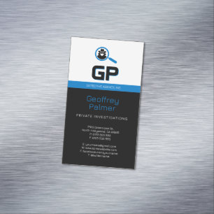 Private Investigations   Detective Professional Magnetic Business Card