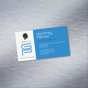 Private Investigations   Detective Professional Magnetic Business Card