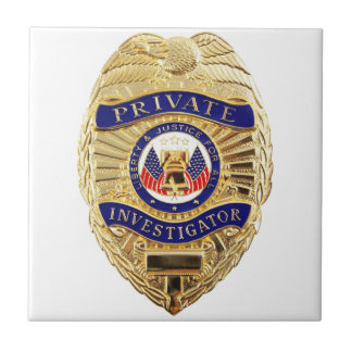 Private Investigator Badge Ceramic Tile