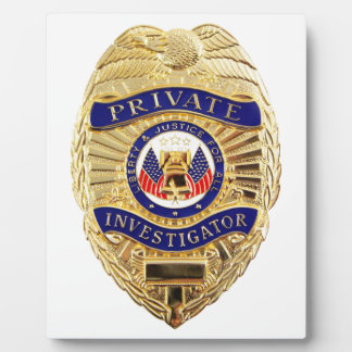 Private Investigator Badge Plaque