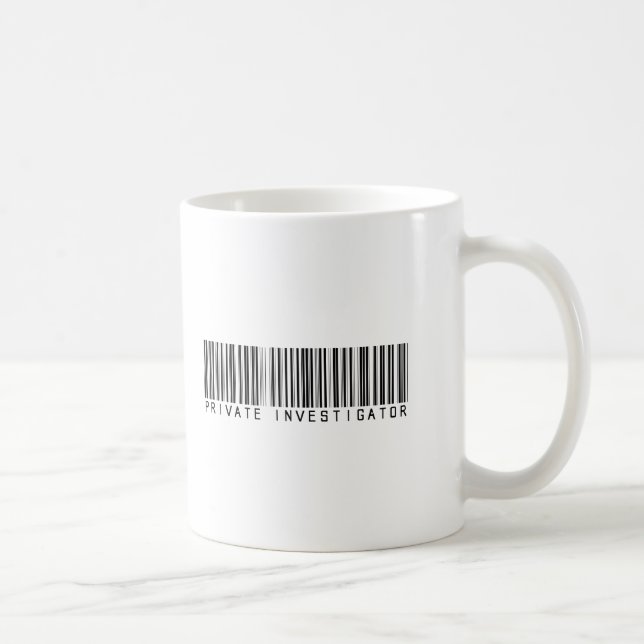 Private Investigator Bar Code Coffee Mug (Right)