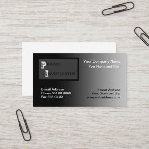 Private Investigator Business Card