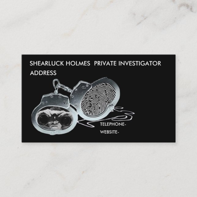 Private Investigator Business Card (Front)