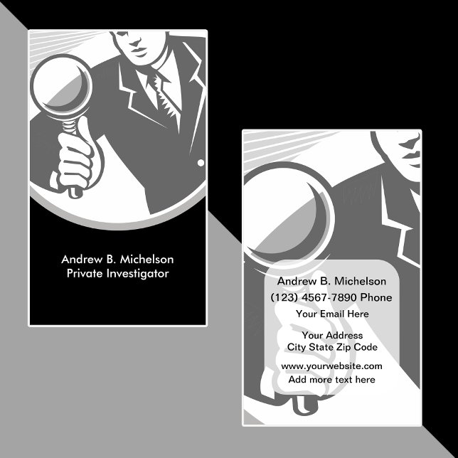 Private Investigator Business Cards (Creator Uploaded)