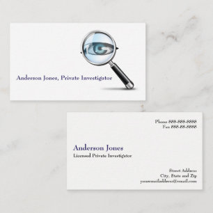 Private Investigator Detective Business Card