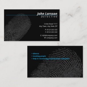 Private Investigator   Detective Business Card