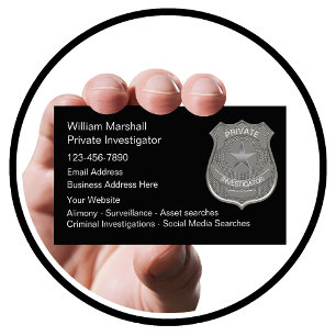 Private Investigator Detective Service Business Card