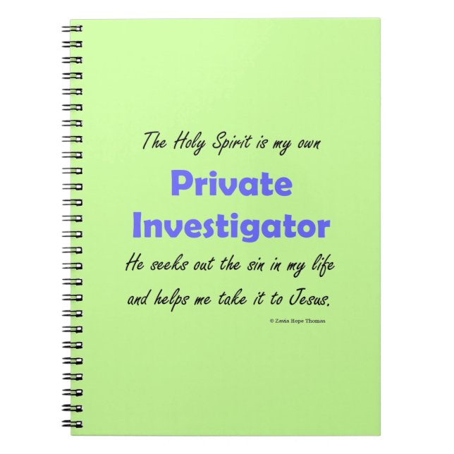 private investigator notebook (Front)