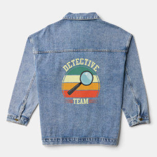 Private Investigator Secret Spy Retro Detective Te Denim Jacket