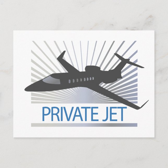 Private Jet Aircraft Postcard (Front)
