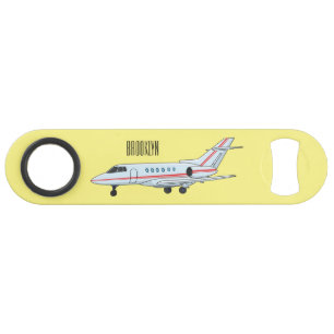 Private jet cartoon illustration