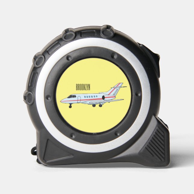 Private jet cartoon illustration 1 (Front)