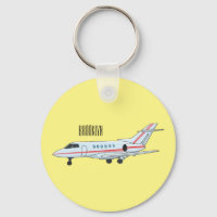 Private jet cartoon illustration