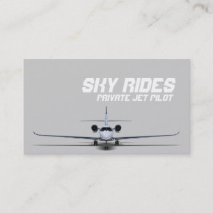 Private Jet Plane Pilot Sale Business Card