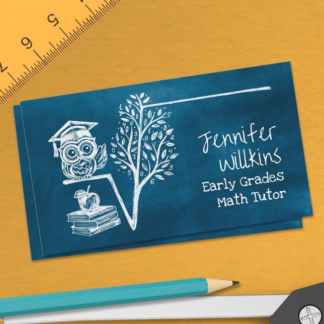 Private Math Tutor - Early grades, elementary Business Card (Creator Uploaded)
